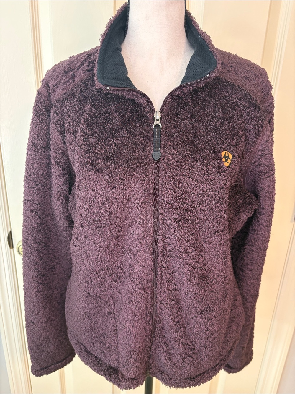 Ariat Fuzzy Fleece Full Zip Jacket Purple Women's Sz L